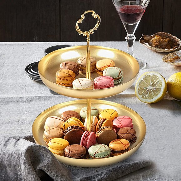 Bosonshop 2 Tier Cupcake Stand Cupcake Holder for Party Stacked Bowls - Picture 6 of 8